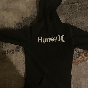 Hurley Black and White Logo Hoodie